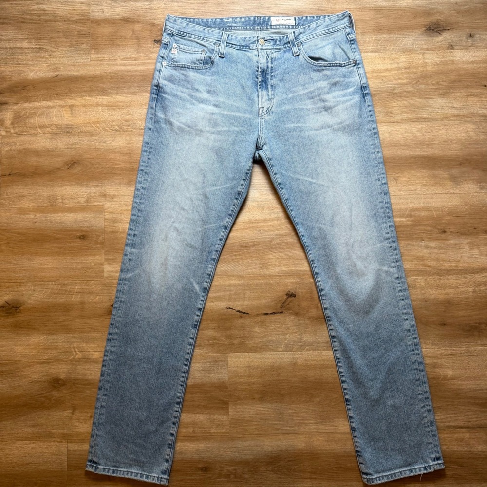 AG Adriano Goldschmied Jeans Men 36x33 Light Blue Everett Slim Straight Stretch